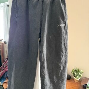 Youngla Men's Black Baggy Sweatpants